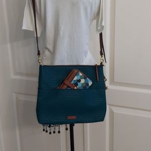 Fossil Medium Turqouise Crossbody w/Wallet (NWOT)